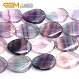 Oval Fluorite Beads 15 inch Strand for DIY Necklace