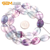 Oval Fluorite Beads 15 inch Strand for DIY Necklace