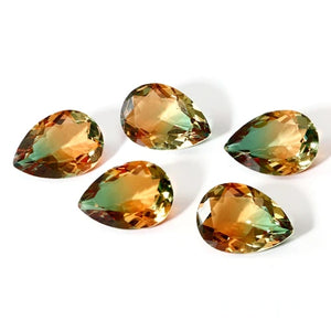 13X18MM Tourmaline Stones 4-6ct Pear Shape Cut for Jewelry 5 pcs