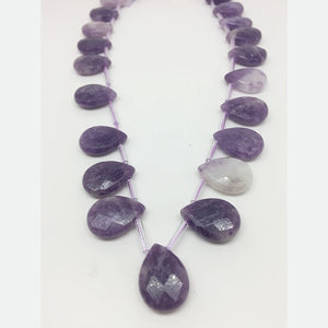 13X18mm Phosphosiderite Teardrop Gemstone Faceted Beads