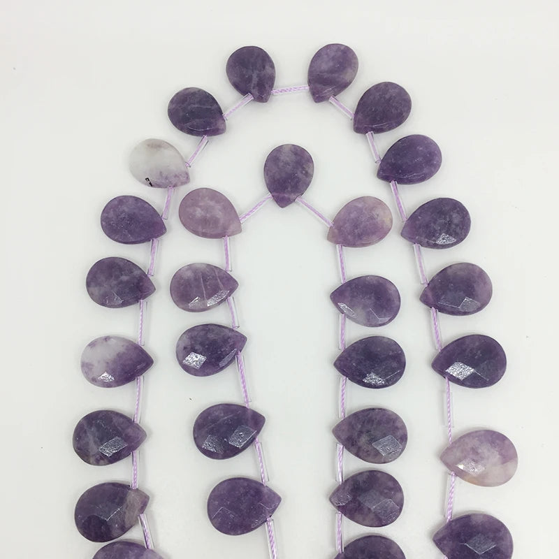 13X18mm Phosphosiderite Teardrop Gemstone Faceted Beads
