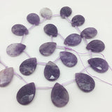 13X18mm Phosphosiderite Teardrop Gemstone Faceted Beads
