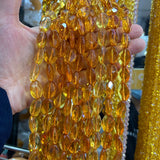 13X18mm Natural Yellow Citrine Beads Faceted Oval DIY Quartz Loose Beads