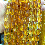 13X18mm Natural Yellow Citrine Beads Faceted Oval DIY Quartz Loose Beads