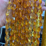 13X18mm Natural Yellow Citrine Beads Faceted Oval DIY Quartz Loose Beads