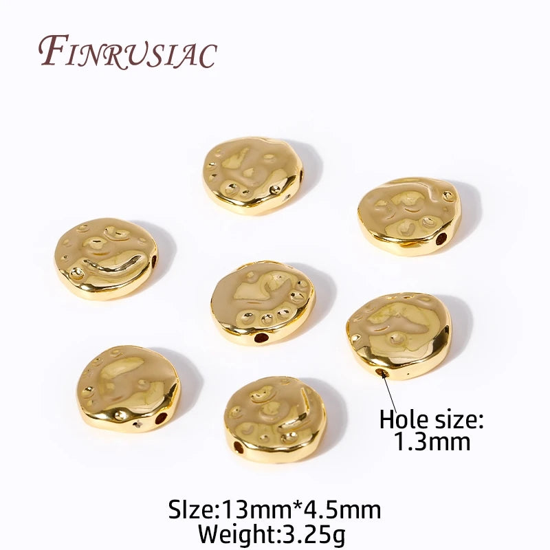18K Plated Irregular Spacer Beads for DIY Jewelry Making