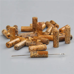 13X4mm Natural Stone Tube Bead Jaspers Jades Crystal Beads for Jewelry Making