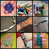 13X4mm Natural Stone Tube Bead Jaspers Jades Crystal Beads for Jewelry Making