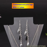 Acrylic Jewelry Set Display Earring Holder Pendant Stand Necklace Rack Showcase