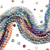 13mm 50Pcs Star Crystal Glass Beads AB Colour Plated for Jewelry Making