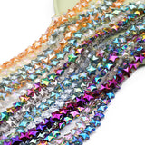 13mm 50Pcs Star Crystal Glass Beads AB Colour Plated for Jewelry Making
