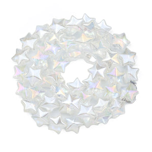 13mm 50Pcs Star Crystal Glass Beads AB Colour Plated for Jewelry Making