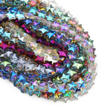 13mm 50Pcs Star Crystal Glass Beads AB Colour Plated for Jewelry Making