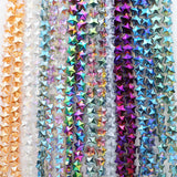 13mm 50Pcs Star Crystal Glass Beads AB Colour Plated for Jewelry Making