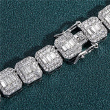 13mm Baguette Chain Rhinestone Link Choker Necklace