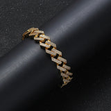 13mm CZ Brass Bracelet Micropave Prong Setting BB010