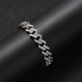 13mm CZ Brass Bracelet Micropave Prong Setting BB010