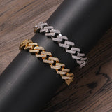 13mm CZ Brass Bracelet Micropave Prong Setting BB010