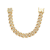13mm CZ Brass Bracelet Micropave Prong Setting BB010