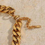 18k Plated Cuban Chain Necklace for Men Women - Hip Hop Thick Choker Jewelry