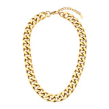 18k Plated Cuban Chain Necklace for Men Women - Hip Hop Thick Choker Jewelry