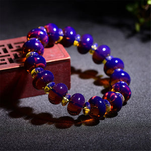 13mm Natural Amber Bracelet Jewelry For Women Men Dominican Round Beads