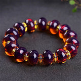 13mm Natural Amber Bracelet Jewelry For Women Men Dominican Round Beads