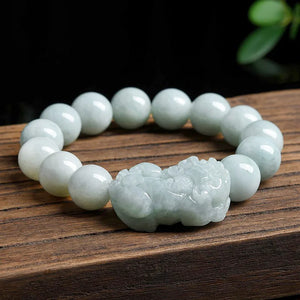 13mm Round Beads Natural Burma Jade Bracelet Fine Jadeite Jewelry