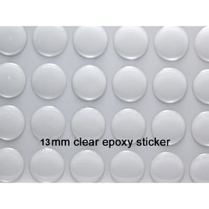 13mm Clear Domed Epoxy Sticker for DIY Jewelry Crafts