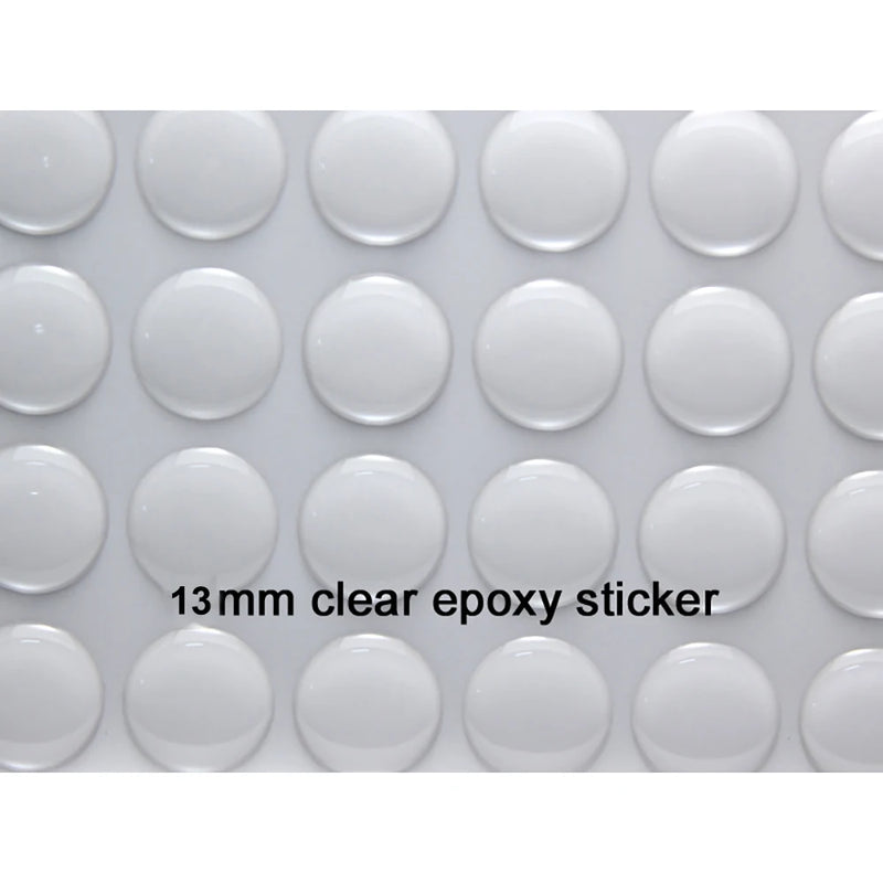 13mm Clear Domed Epoxy Sticker for DIY Jewelry Crafts