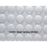 13mm Clear Domed Epoxy Sticker for DIY Jewelry Crafts