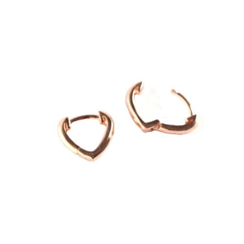 13mm V-shaped Love Heart Cartilage Earring 925 Sterling Silver Hoops