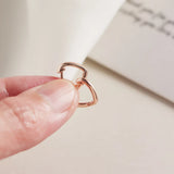 13mm V-shaped Love Heart Cartilage Earring 925 Sterling Silver Hoops