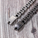 13mm Vintage Link Chain Bracelet Men 316L Stainless Steel