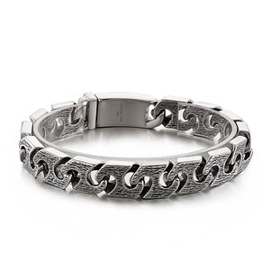 13mm Vintage Link Chain Bracelet Men 316L Stainless Steel
