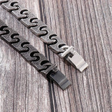 13mm Vintage Link Chain Bracelet Men 316L Stainless Steel