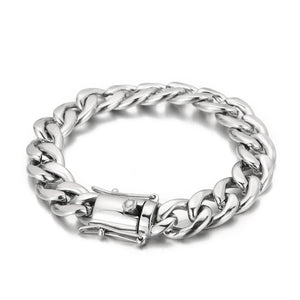 13mm Wide Cuban Bracelet Men's Women's Classic Chain Bracelet