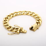 13mm Wide Cuban Bracelet Men's Women's Classic Chain Bracelet