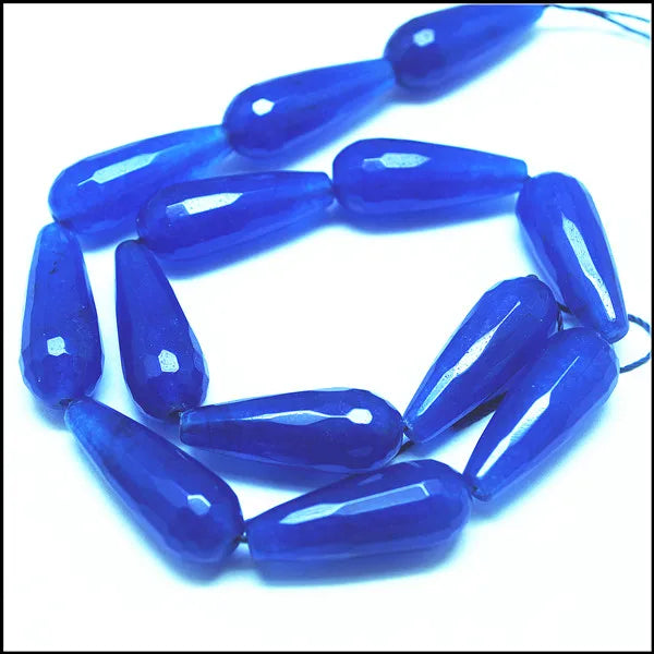 13pcs Nature Semi Precious Stone Faceted Beads for Womens Earring Making