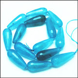 13pcs Nature Semi Precious Stone Faceted Beads for Womens Earring Making