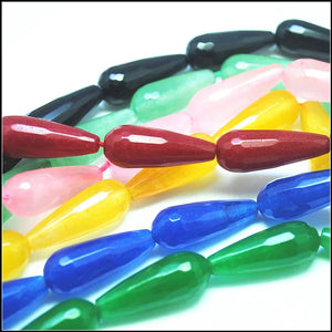 13pcs Nature Semi Precious Stone Faceted Beads for Womens Earring Making