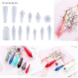 Crystal DIY Pendulum Molds Necklace Pendant Silicone Mould