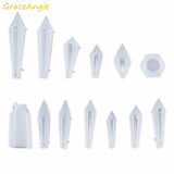 Crystal Pendulum Resin Mould Necklace Pendant Silicone Mold