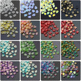 AB Gradient Colored Leaves Beads Czech Glass For Jewelry Making