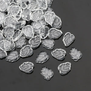 AB Gradient Colored Leaves Beads Czech Glass For Jewelry Making