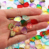 AB Gradient Colored Leaves Beads Czech Glass For Jewelry Making