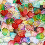 AB Gradient Colored Leaves Beads Czech Glass For Jewelry Making