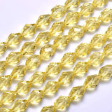 Twisted Oval Shape Glass Spacer Beads 50pcs