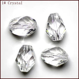 Twisted Oval Shape Glass Spacer Beads 50pcs