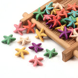 Starfish Turquoises Stone Beads 13x13mm for DIY Charms Bracelet Necklace